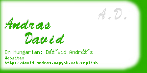 andras david business card